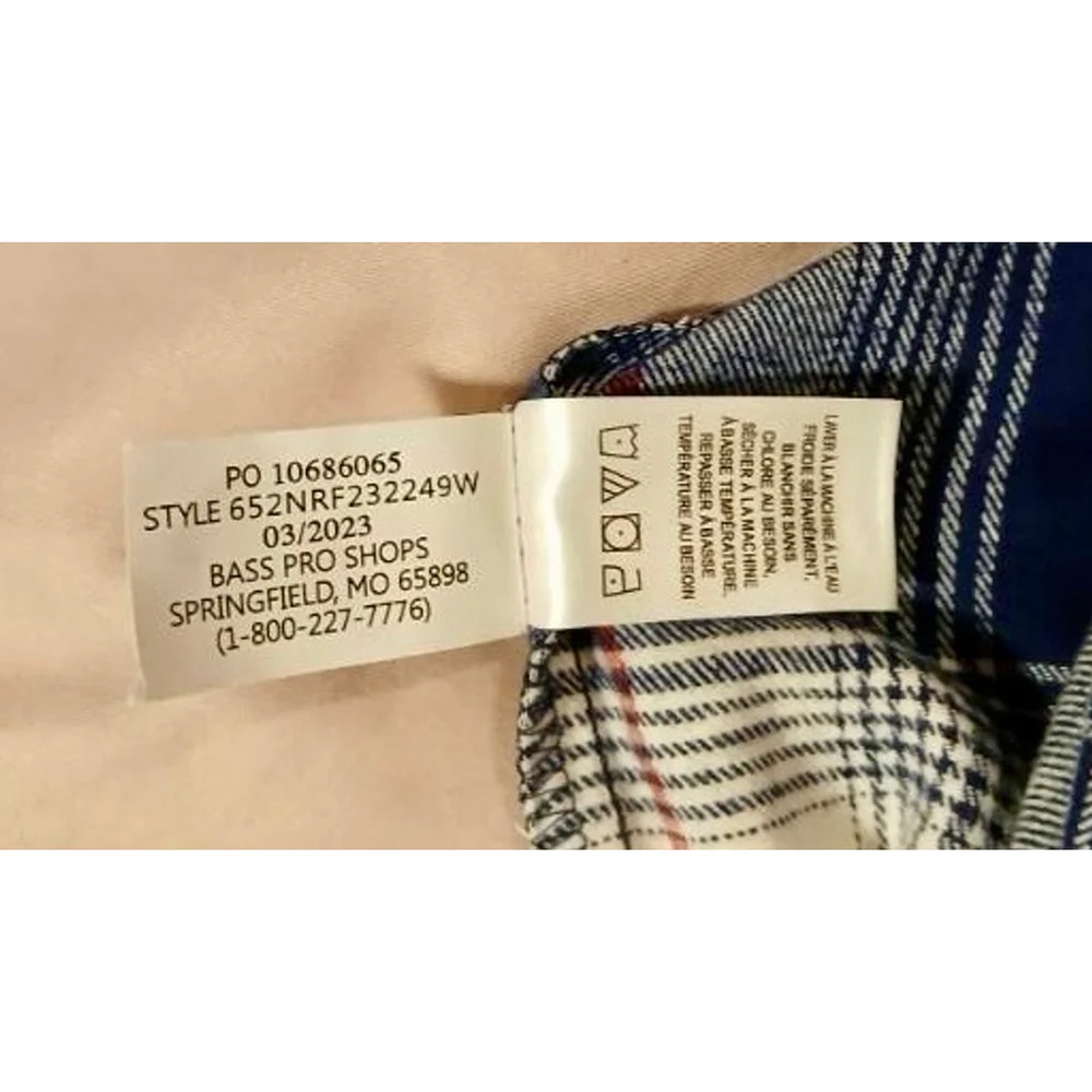 Natural Reflections Women’s flannel button-up shirt blue, white & red plaid – si